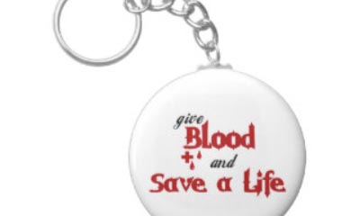 Free Give Blood Key Ring