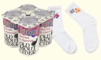 Free Old Mout Cider Socks and Bucket Hats