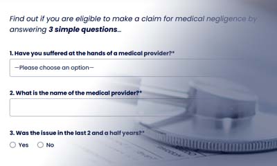 Free Medical Negligence Injury Claim